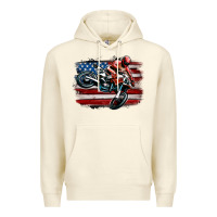 Sandshell dirt bike american flag Premium Hoodie - MaliasSmallBusiness