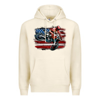 Tofu dirt bike american flag Premium Hoodie - MaliasSmallBusiness