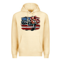 Pina Colada dirt bike american flag Premium Hoodie - MaliasSmallBusiness