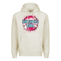 Oatmeal Heather birthday girl Premium Hoodie - MaliasSmallBusiness