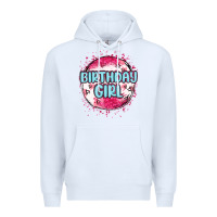White birthday girl Premium Hoodie - MaliasSmallBusiness