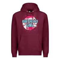 Burgundy birthday girl Premium Hoodie - MaliasSmallBusiness
