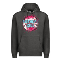 Charcoal Heather birthday girl Premium Hoodie - MaliasSmallBusiness