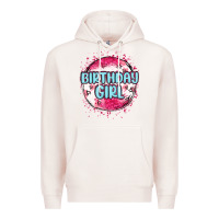 Pale Pink birthday girl Premium Hoodie - MaliasSmallBusiness