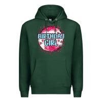 Sports Green birthday girl Premium Hoodie - MaliasSmallBusiness