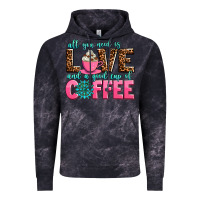 Cloud Black all you need is love and a good cup of coffee Vintage Hoodie - AdoDesignShop