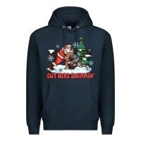 Navy out here slammin' Premium Hoodie - MaliasSmallBusiness