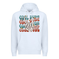 White cool dude Premium Hoodie - MaliasSmallBusiness