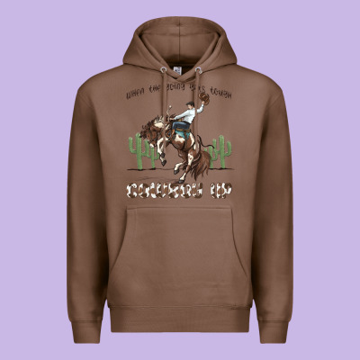 Premium Hoodie when the going gets tough cowboy up
