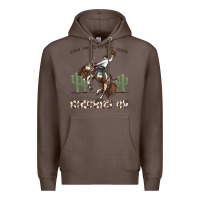Coffee when the going gets tough cowboy up Premium Hoodie - MaliasSmallBusiness