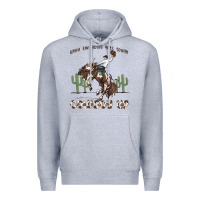 Heather Grey when the going gets tough cowboy up Premium Hoodie - MaliasSmallBusiness