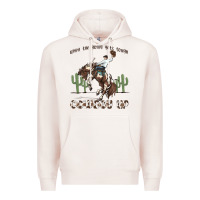 Pale Pink when the going gets tough cowboy up Premium Hoodie - MaliasSmallBusiness
