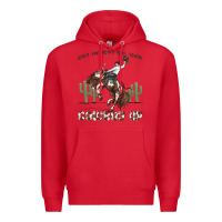 Red when the going gets tough cowboy up Premium Hoodie - MaliasSmallBusiness