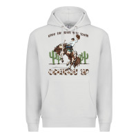 Dove Grey when the going gets tough cowboy up Premium Hoodie - MaliasSmallBusiness