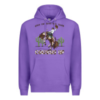 Purple when the going gets tough cowboy up Premium Hoodie - MaliasSmallBusiness
