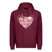 Burgundy future cowgirl Premium Hoodie - MaliasSmallBusiness