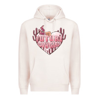 Pale Pink future cowgirl Premium Hoodie - MaliasSmallBusiness