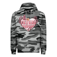 Slate Camo future cowgirl Premium Hoodie - MaliasSmallBusiness