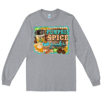 Heather Grey pumpkin spice junkie Long Sleeve Tee - BarkalooDesign