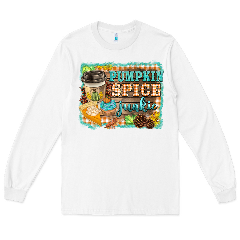 Pumpkin Spice Junkie Long Sleeve Tee by BarkalooDesign | Teevron