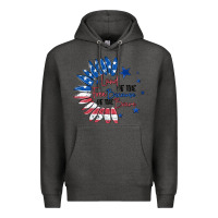 Charcoal Heather land of the free because of the brave Premium Hoodie - MaliasSmallBusiness