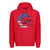 Red land of the free because of the brave Premium Hoodie - MaliasSmallBusiness