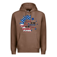 Chestnut land of the free because of the brave Premium Hoodie - MaliasSmallBusiness