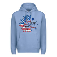 Colony Blue land of the free because of the brave Premium Hoodie - MaliasSmallBusiness