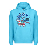 Ocean Blue land of the free because of the brave Premium Hoodie - MaliasSmallBusiness