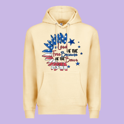 Premium Hoodie land of the free because of the brave