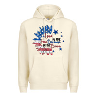Sandshell land of the free because of the brave Premium Hoodie - MaliasSmallBusiness