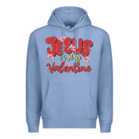 Colony Blue jesus is my valentine Premium Hoodie - MaliasSmallBusiness