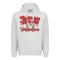 Dove Grey jesus is my valentine Premium Hoodie - MaliasSmallBusiness