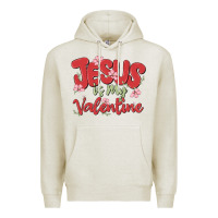 Oatmeal Heather jesus is my valentine Premium Hoodie - MaliasSmallBusiness