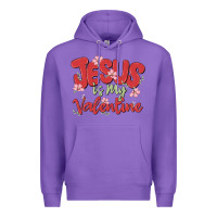 Purple jesus is my valentine Premium Hoodie - MaliasSmallBusiness