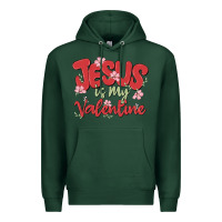 Sports Green jesus is my valentine Premium Hoodie - MaliasSmallBusiness
