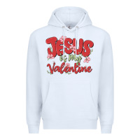 White jesus is my valentine Premium Hoodie - MaliasSmallBusiness