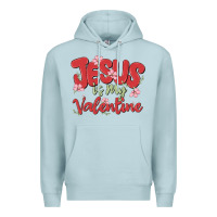 Blue Mist jesus is my valentine Premium Hoodie - MaliasSmallBusiness