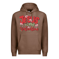 Chestnut jesus is my valentine Premium Hoodie - MaliasSmallBusiness