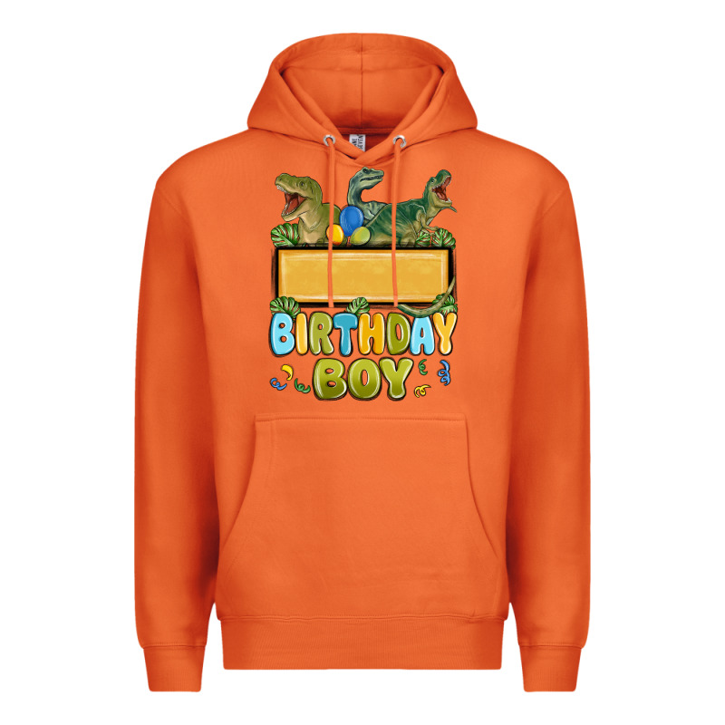 Customized Dinosaur Birthday Boy Premium Hoodie by MaliasSmallBusiness | Teevron