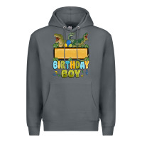Rock customized dinosaur birthday boy Premium Hoodie - MaliasSmallBusiness