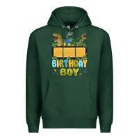 Sports Green customized dinosaur birthday boy Premium Hoodie - MaliasSmallBusiness