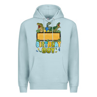 Blue Mist customized dinosaur birthday boy Premium Hoodie - MaliasSmallBusiness