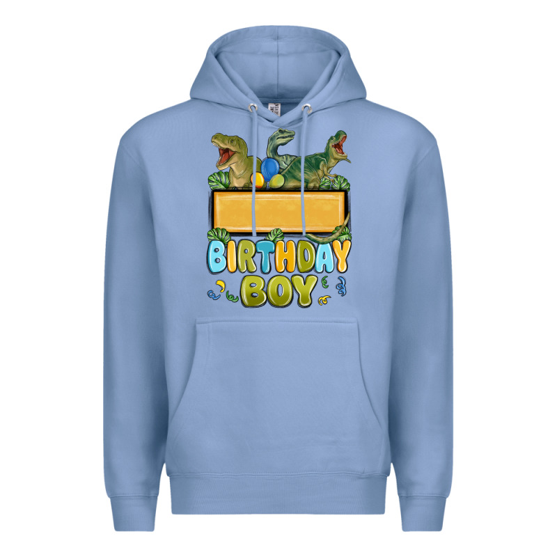 Customized Dinosaur Birthday Boy Premium Hoodie by MaliasSmallBusiness | Teevron
