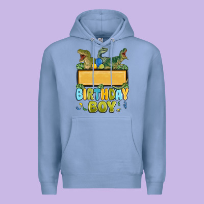 Premium Hoodie customized dinosaur birthday boy