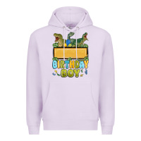 Lilac customized dinosaur birthday boy Premium Hoodie - MaliasSmallBusiness