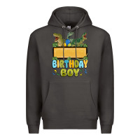 Smoke customized dinosaur birthday boy Premium Hoodie - MaliasSmallBusiness