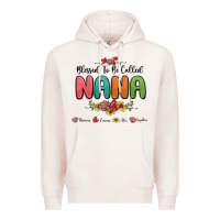 Pale Pink blessed to be called nana Premium Hoodie - MaliasSmallBusiness