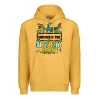 Mustard brother of the birthday boy Premium Hoodie - MaliasSmallBusiness