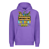Purple brother of the birthday boy Premium Hoodie - MaliasSmallBusiness